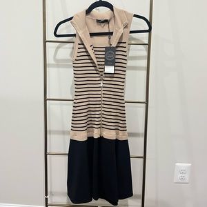 Limited Edition Karen Millen Nude/Black Flutter Dress !